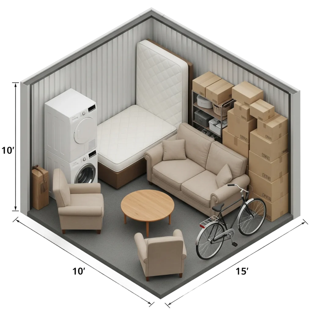 self-storage, self-storage unit, space, x, storage units in Ohio, bedroom